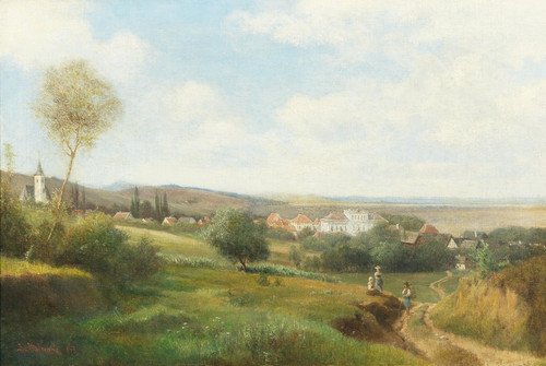 View of Zeiselmauer-Wolfpassing near Tulln by Ludwig Halauska Art Print Download