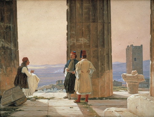 The View from the Temple of Athena on the Acropolis (1844) by Martinus Rrbye Art Print Download