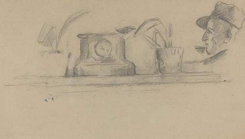 The Artists Father and Objects on a Mantel (verso) (1877-1881) by Paul Czanne Art Print Download