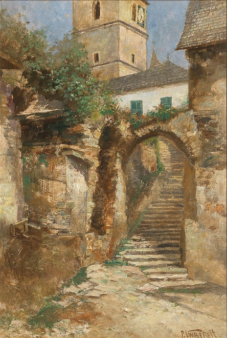 Wachau, Scene of Weissenkirchen on the Danube by Paul Unbereit Art Print Download