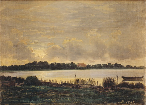 View Across Prst Fiord towards the manor of Nys (1845 - 1846) by P. C. Skovgaard Art Print Download