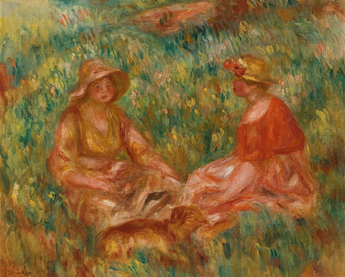Deux Filles Dans Un Pr (Deux Femmes Dans Lherbe) (circa1910) by Pierre-Auguste Renoir Art Print Download