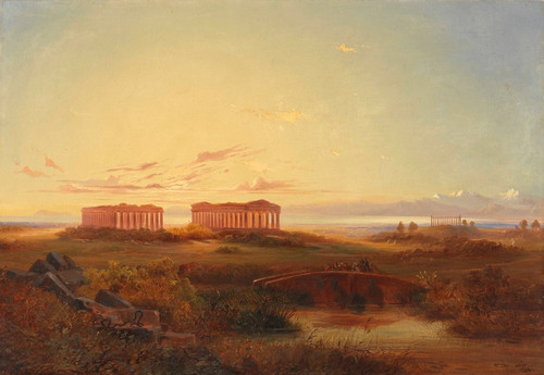 View of the temples of Agrigento (1855) by Valentin Ruths Art Print Download