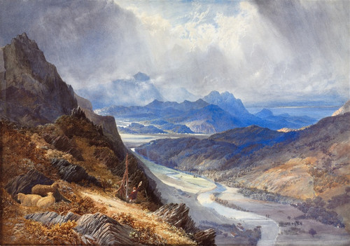 A View from Moel Cynwich; Looking Over the Vale of Afon Mawddach and Toward Cader Idris (c. 1850) by William Turner of Oxford Art Print Download