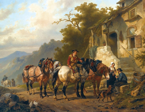 A Rest At The Inn by Wouterus Verschuur Art Print Download