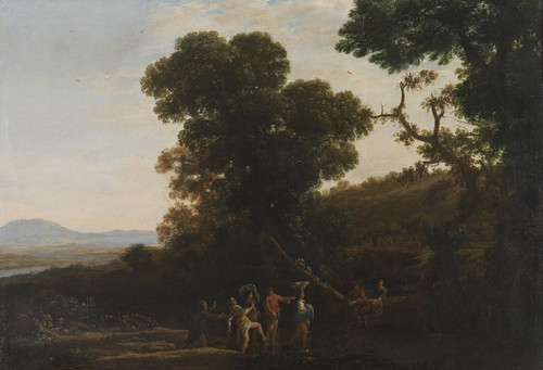 Landscape with Figures Wading Through a Stream (1636 - 1637) by Claude Lorrain Art Print Download