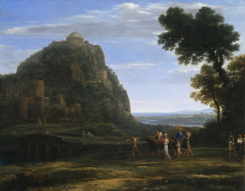 View of Delphi with a Procession (1673) by Claude Lorrain Art Print Download