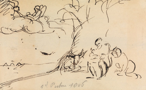 Study of Figures Sitting Under a Tree (1806) by Benjamin Robert Haydon Art Print Download