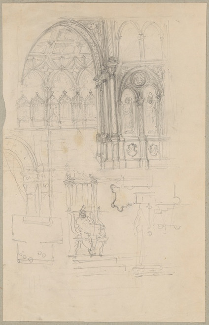 Sketches of fragments of Gothic architecture (1861-1867) by Jzef Simmler Art Print Download