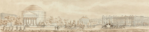 Digital Print - Regent's Park, London, The Colosseum, Clergy's Orphans' School and St. Andrew's Place, with Figures and Coaches by Richard Morris