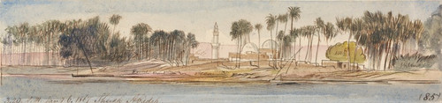 Digital Print - Sheikh Abadeh, 3-20 pm, 6 January 1867 by Edward Lear