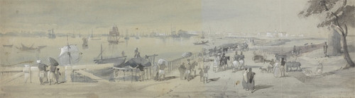 Digital Print - General View of Calcutta, from the Entrance to the Water Gate of Fort William by Sir Charles D'Oyly