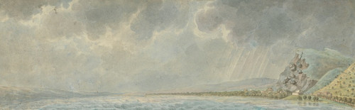 Digital Print - Stormy Landscape with Rockfall at Right, Viewed From the Sea by Willey Reveley