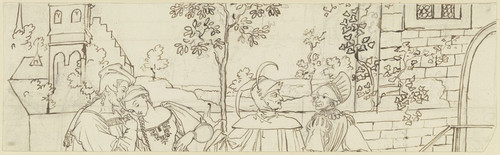 Digital Print - The walk in the garden by Peter von Cornelius