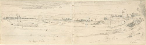 Digital Print - View of the Appian Way by August Leopold Venus