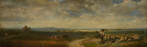 Digital Print - Vue prise aux environs de Bourgogne by Jean-Hubert Rve