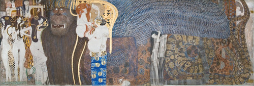 Digital Print - Beethovenfries; Die feindlichen Gewalten (Tafel 1, Stirnwand) by Gustav Klimt