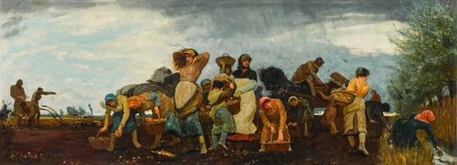 Digital Print - The Potato Harvest in the Fens by Robert Walker Macbeth