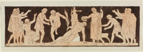 Digital Print - Der Tod des Ringkmpfers Arrhichion by Moritz von Schwind