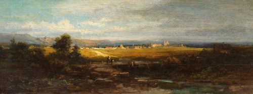 Digital Print - Flachlandschaft im Vorgebirge by Carl Spitzweg
