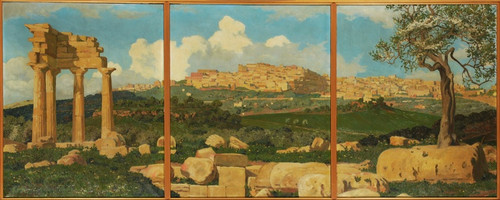 Digital Print - Agrigento Seen from the Temple of Castor and Pollux by Rgnault Sarasin
