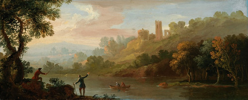 Digital Print - A River Scene by George Barret