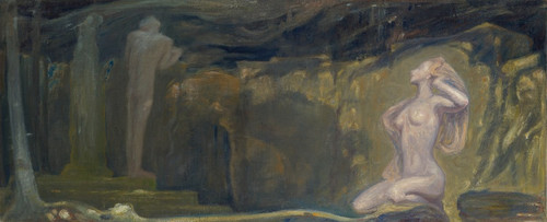 Digital Print - Sketch for The Forest Temple by J.A.G. Acke