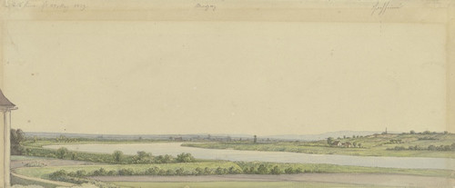 Digital Print - View from Rsselsheim across the Main to Mainz and Hochheim, May 17 by Carl Morgenstern