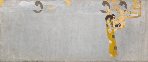 Digital Print - Beethovenfries; 'Die Sehnsucht nach Glck findet Stillung in der Poesie' (Tafel 7, rechte Langwand) by Gustav Klimt