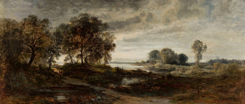 Digital Print - Landscape of the Oder River by Adolf Dressler
