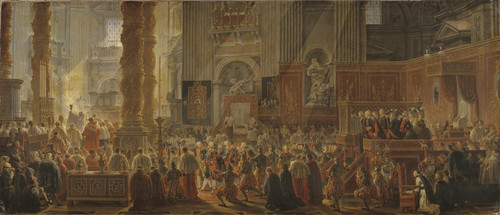 Digital Print - King Gustav III Attending Christmas Mass in 1783, in St Peter's, Rome by Louis Jean Desprez
