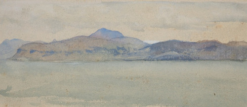 Digital Print - Bourg and Bribun Cliffs, Mull - [HighlandTown] by Edwin Austin Abbey