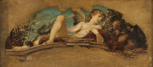 Digital Print - Allegorische Darstellung eines liegenden Knaben by Ernst Klimt