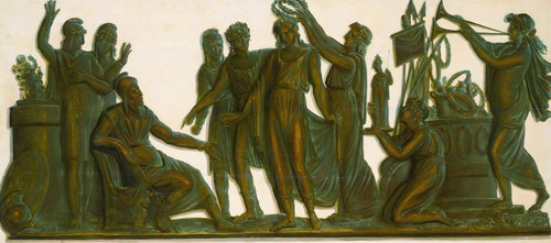 Digital Print - Apollo Crowned By The Muses by Piat Joseph Sauvage