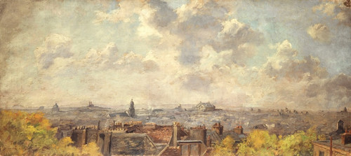 Digital Print - Vue panoramique de Paris, prise de la rue Victor-Mass by Maurice Dainville