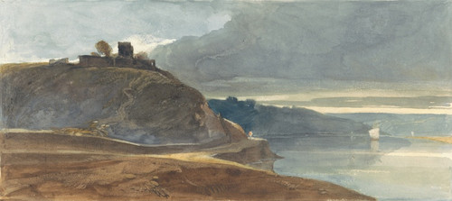 Digital Print - A Castle Above an Estuary by William James Mller
