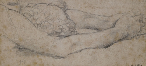Digital Print - Etude d'homme prostern by Jean Auguste Dominique Ingres