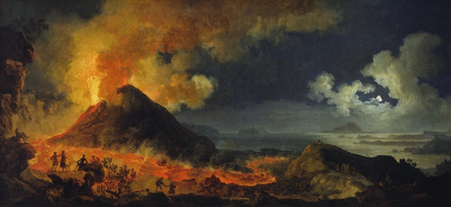 Digital Print - The Eruption of Vesuvius by Pierre-Jacques Volaire