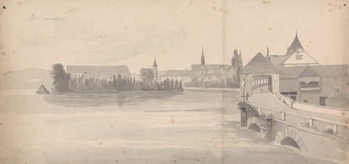 Digital Print - Village on a Lake by Isaac Weld