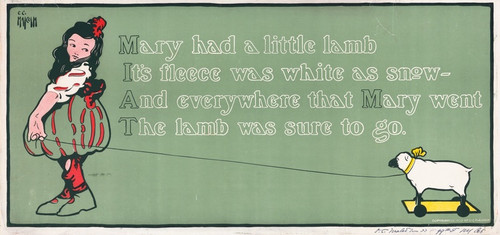 Digital Print - Mary had a little lamb by O.C Malcolm