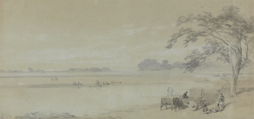 Digital Print - Water View near Calcutta by Sir Charles D'Oyly