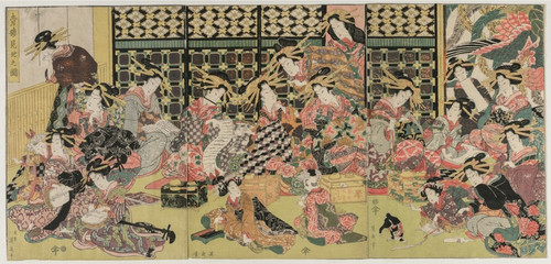 Digital Print - A Picture of the Viewing in the Pleasure Quarters by Kikukawa Eizan