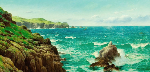 Digital Print - Sea Cliffs by David James