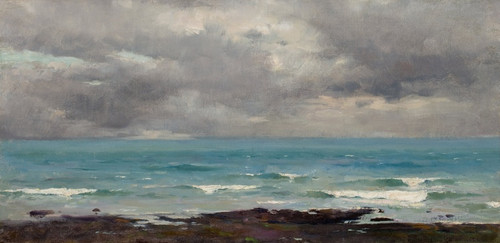 Digital Print - Beach at Etretat by Louis Ritter