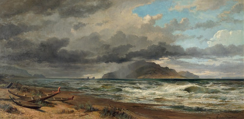 Digital Print - Cook Strait, New Zealand by Nicholas Chevalier