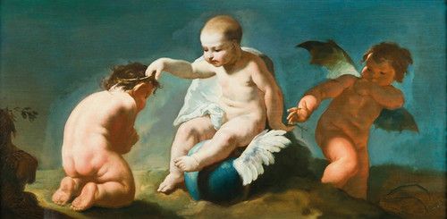 Digital Print - Allegory of Morality; Virtue awarded and Vice punished by Venetian School