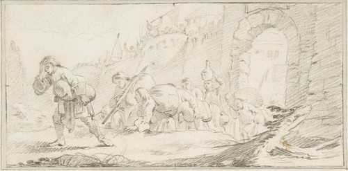 Digital Print - Inhabitants Leaving a Conquered City by Giovanni Battista Tiepolo