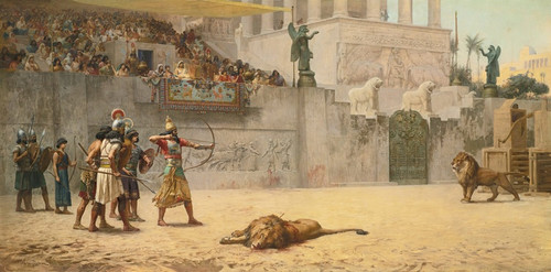 Digital Print - The Diversion Of An Assyrian King by Frederick Arthur Bridgman