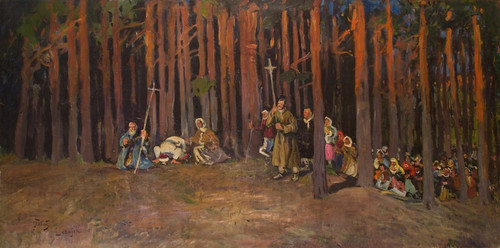 Digital Print - Group of Pilgrims by Julian Falat