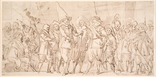 Digital Print - Officers and other civic guardsmen of the IIIrd District of Amsterdam, under the command of Captain Allaert Cloeck and Lieutenant Lucas Jacobsz Rotgans by Thomas de Keyser